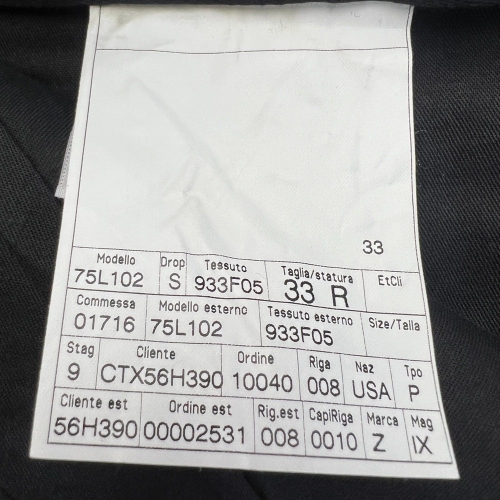 Ermenegildo Zegna Dress Pants Mens 33R Gray Wool Pleated Formal Business Career - Picture 8 of 10